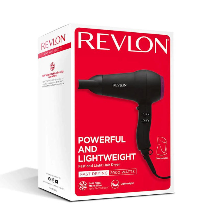 Revlon Hair Dryer Professional Nozzle Fast Drying Ionic Salon Styling Air Styler