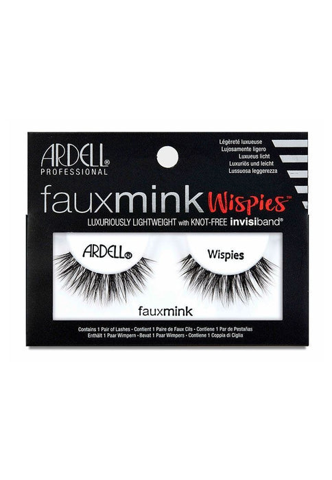 Ardell Faux Mink Wispies Eye Lashes Knot Free Invisiband