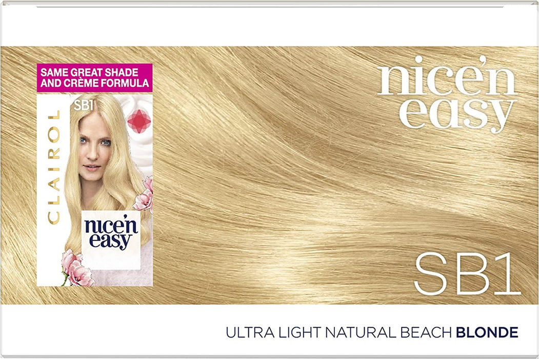 Clairol Nice n Easy Hair Dye Ultra Light Natural Beach Blonde SB1