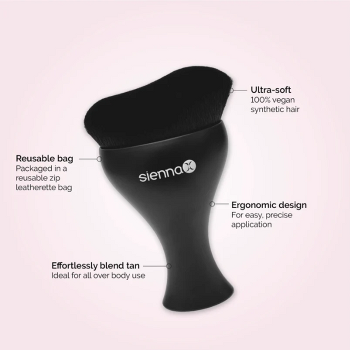 Sienna X Self Tan Body Brush – Vegan Applicator for Streak-Free Tan Finish