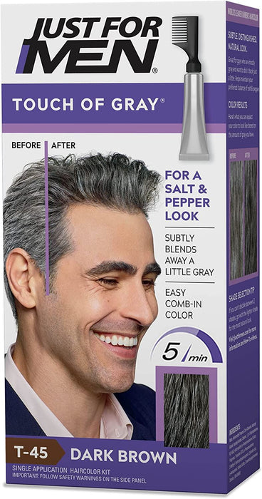 Just For Men Touch of Gray Gray Hair Colouring for Men - Dark Brown T-45