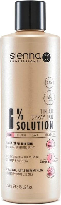 Sienna X Pro Tanning 6% Solution Streak Free Spray Tan Lotion 1 Litre