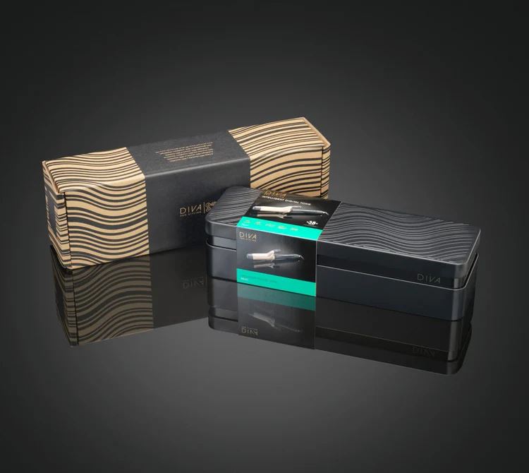 Diva Pro Digital Curling Tong Wand Keratin Barrel