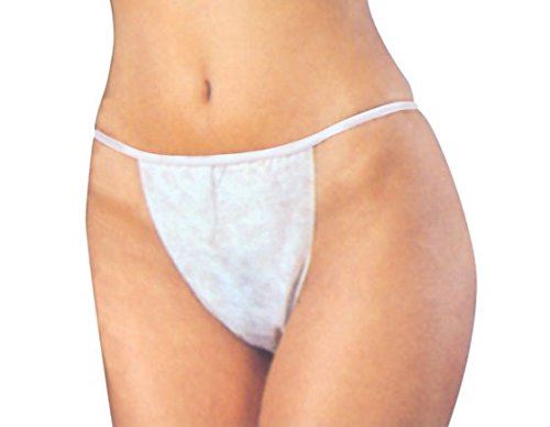 DEO Disposable White G Strings for Salon & Spa Pack of 50