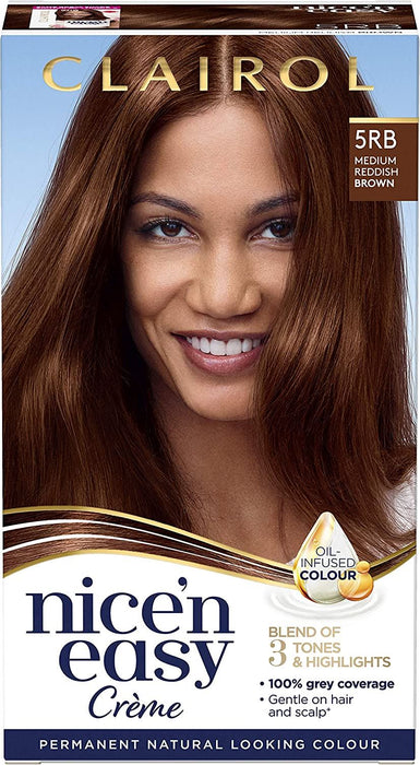 Clairol Nice n Easy Permanent Hair Dye Medium Reddish Brown 5RB