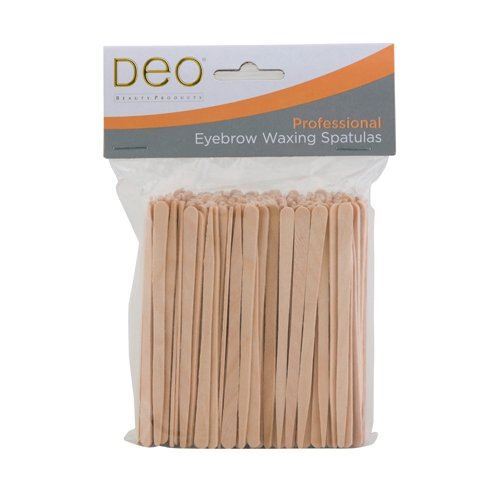 DEO Professional Eyebrow Waxing Spatulas - Birch Wood - Pack of 200
