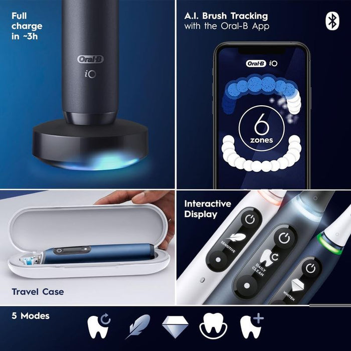 Oral-B iO 7 Electric Toothbrush Advanced Technology - Black Lava