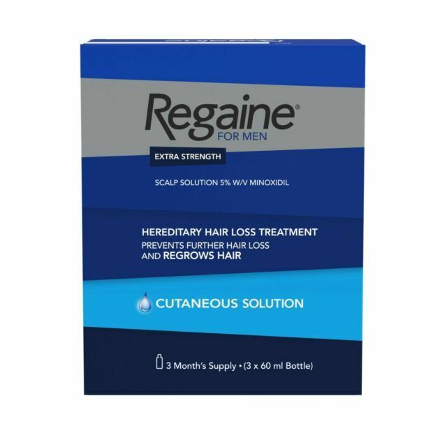 Regaine Mens Extra Strength Hair Loss Treatment 3 Month Supply - 3 x 60ml