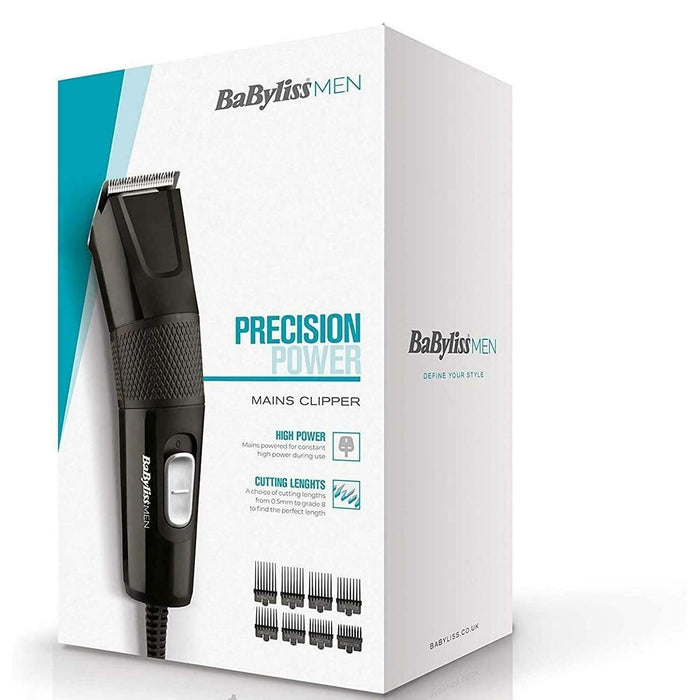 BaByliss 7755U Hair Clippers Men’s Corded Hair Trimmer with Pouch & Brush