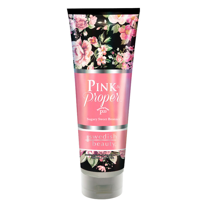 Swedish Beauty Pink & Proper Bronzing Tan Sunbed Tanning Lotion - 250ml