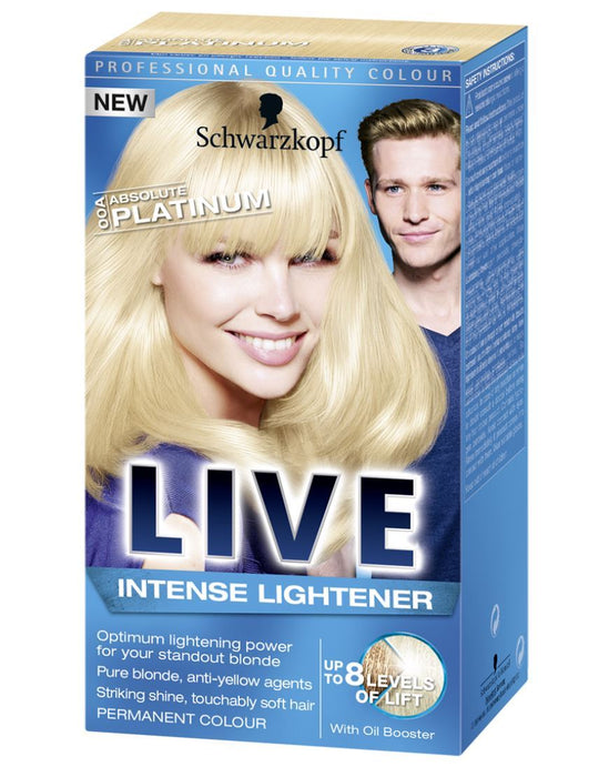 Schwarzkopf Intense Colour Lightener 00A Absolute Platinum Big Shine Hair Dye x1