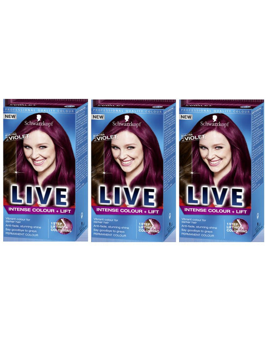 Schwarzkopf Live Hair Colour & Lift Range - Choice Of Colours