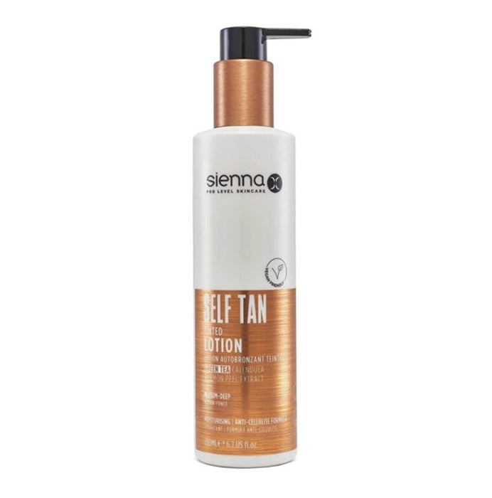 Sienna X Tinted Self Tan Lotion Cellulite Reduction Soothes Skin 200ml