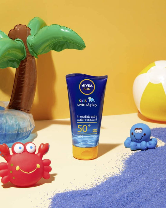 Nivea Sun Kids Swim SPF 50+ Water Resistant Sun Lotion For Sensitive Skin 150ml