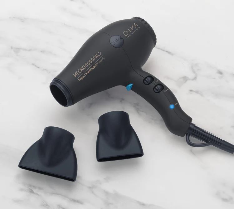 Diva Pro Micro 5000 Hair Dryer Compact High Torque 2000W