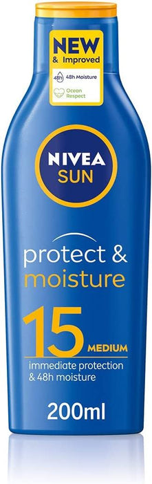 NIVEA SUN Protect & Moisture Sun Lotion SPF 15 Water Resistant - 200ml