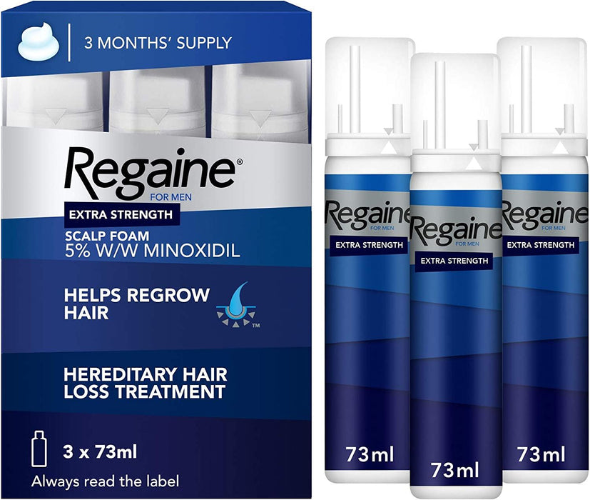 Regaine For Men Hair Growth Scalp Foam - 3 x 73ml Hair Loss Treatment