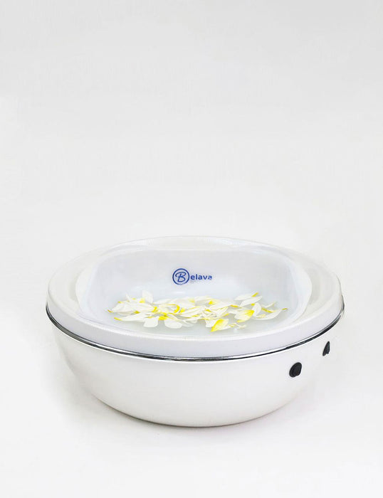 Belava Trio Foot Spa Pearl White with 20 Liners – Heated Pedicure Spa Bowl