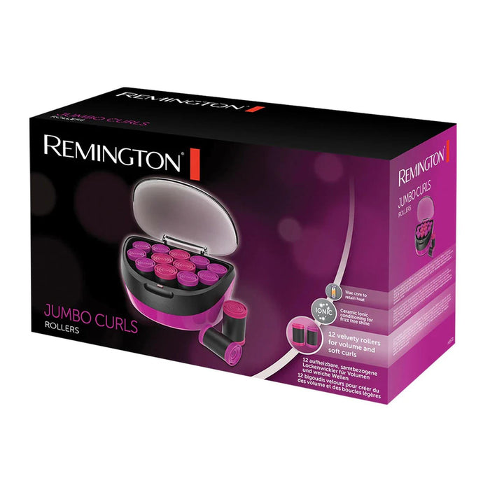 Remington H5670 Jumbo Heated Hair Rollers HS670 Set of 12 Velvety Rollers