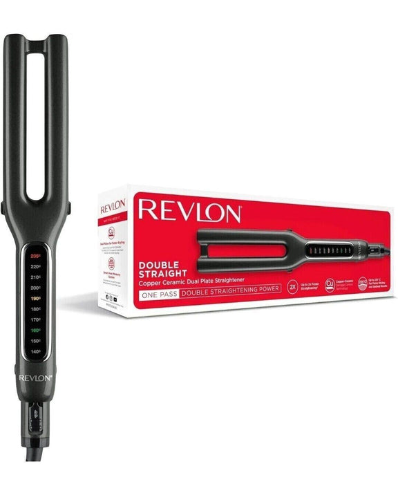 Revlon RVST2204 Hair Straightener Copper Ceramic Dual Plate Heat up to 235°C