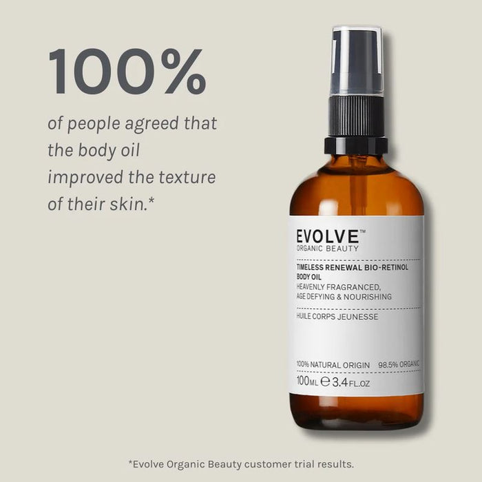 Evolve Beauty Organic Timeless Renewal Bio-Retinol Body Oil 100ml