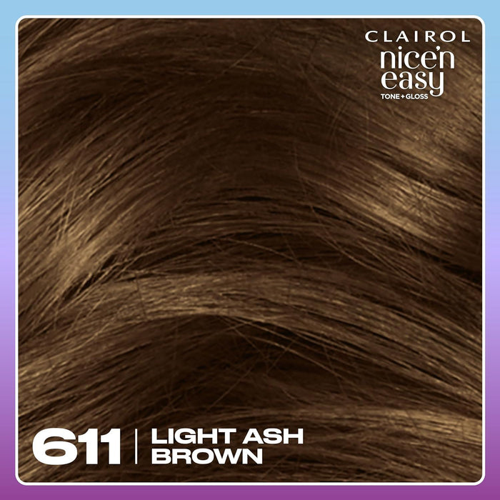 Clairol Nice’n Easy Tone + Gloss 611/75 Light Ash Brown – Hair Colour & Shine