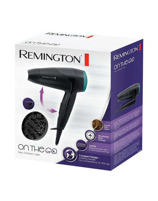 Remington D1500 On The Go 2000W Compact Hair Dryer Ideal For Travel