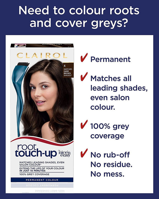 Clairol Nice & Easy Root Touch Up 4 Dark Brown Permanent Hair Dye