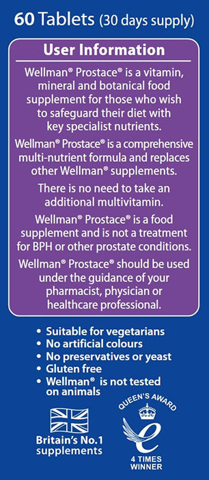 VITABIOTICS WELLMAN PROSTACE - 60 TABLETS 3for2