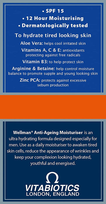 VITABIOTICS WELLMAN SKIN ANTI-AGEING MOISTURISER 50 ML 3for2
