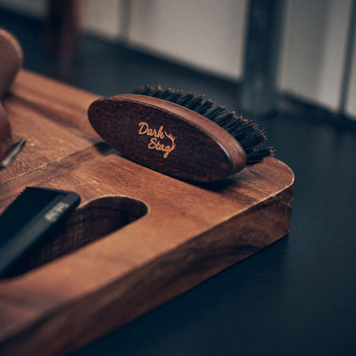 Dark Stag Barber Wooden Beard Brush With Soft Bristles