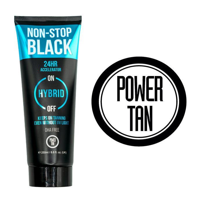 Power Tan 24HR Non Stop Black Hybrid Accelerator Tanning Lotion