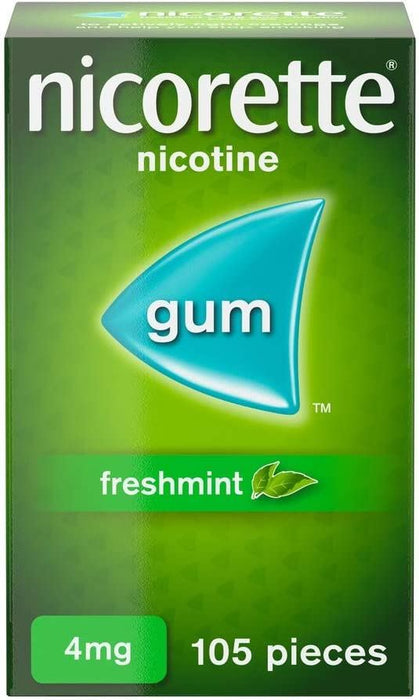 Nicorette Freshmint 4mg Gum Nicotine 105-Pieces Nicotine Gum Quit Smoking Aid