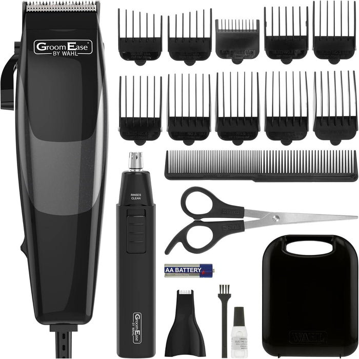 Wahl 79449-317 GroomEase Hair Clipper & Trimmer Gift Set Grooming Kit