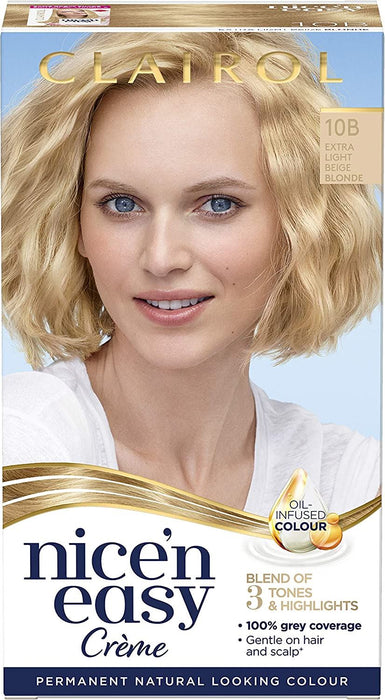 Clairol Nice n Easy Hair Colour Dye Light Beige Blonde - 10B