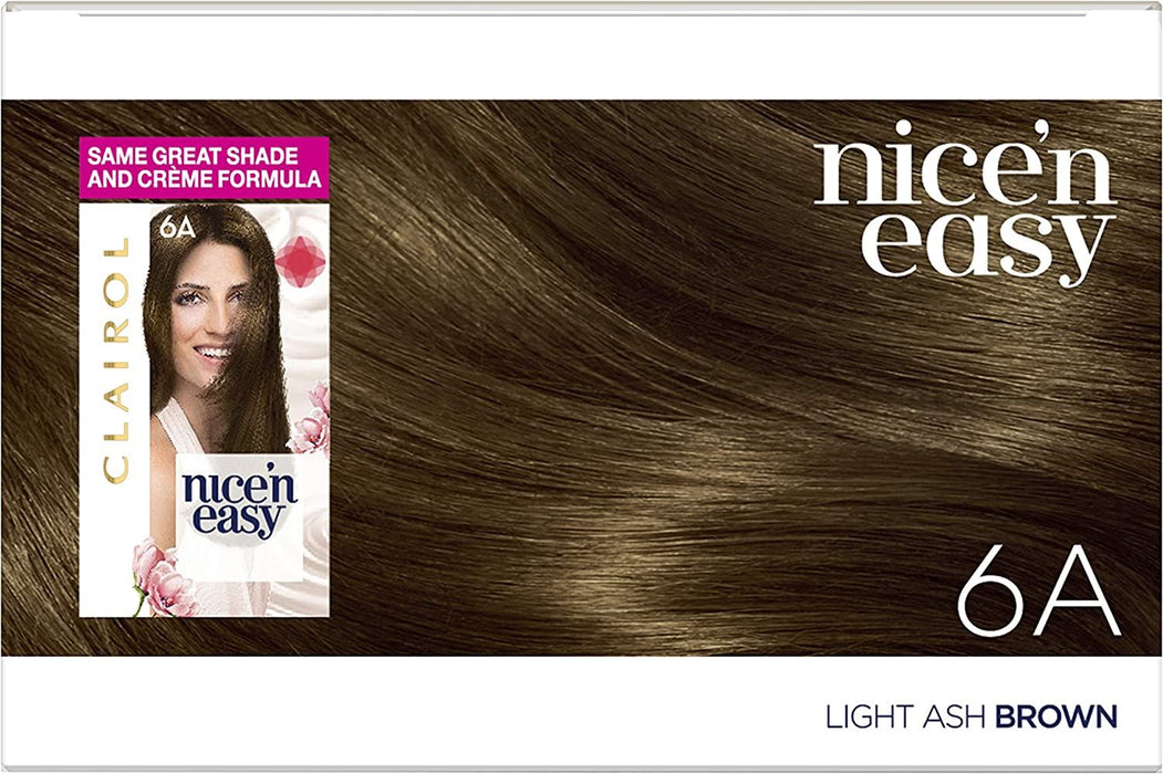 Clairol Nice n Easy Permanent Hair Dye Light Ash Brown 6A