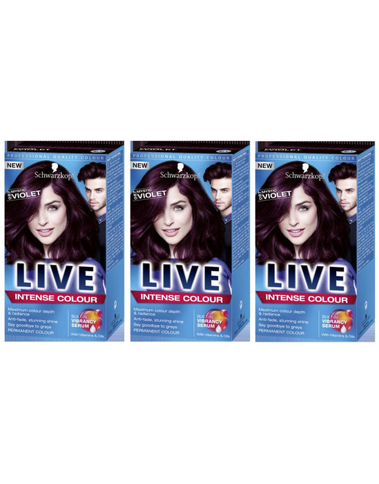 Schwarzkopf LIVE Intense Pro Permanent Hair Colour Dyem - Full Range