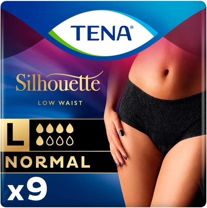 Tena Silhouette Normal Noir Incontinence Pants pads Large - Pack Of 9
