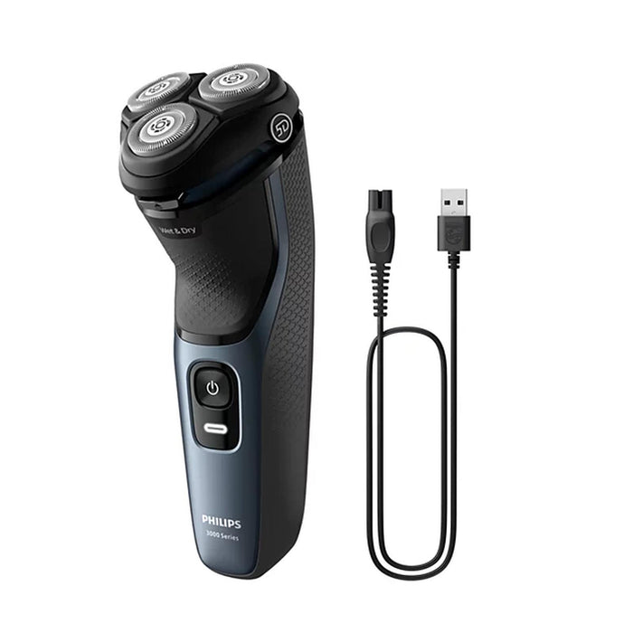 Philips Series 3000 S3144/00 Electric Shaver 60 Min Cordless, 5D Pivot & Self-Sharpening Blades