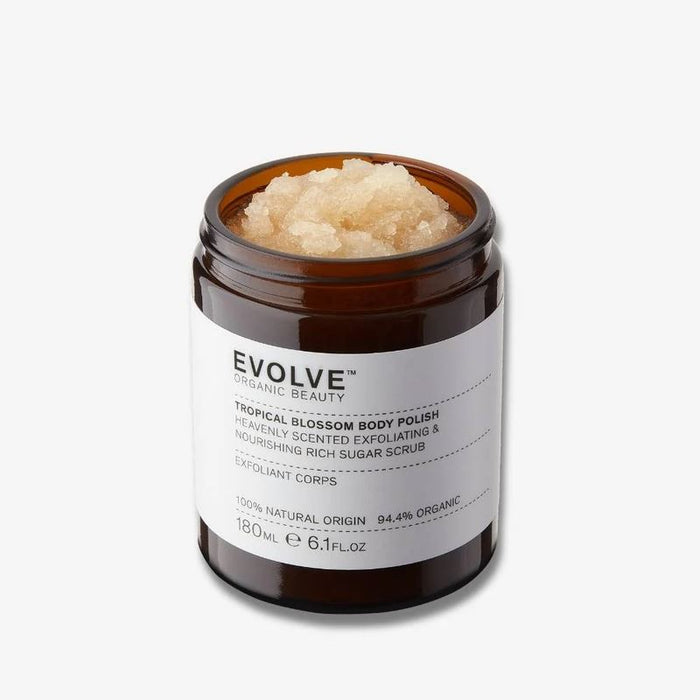 Evolve Beauty Tropical Blossom Body Polish Smooth & Nourish Skin Naturally 180ml