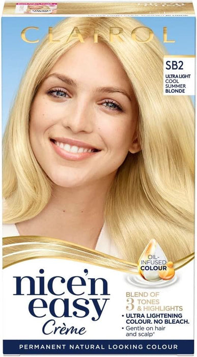 Clairol Nice n Easy Hair Dye -Ultra Light Natural Beach Blonde SB2