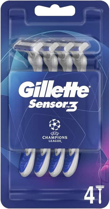 Gillette Sensor 3 Razor For Men Triple Blade System & Pivoting Head
