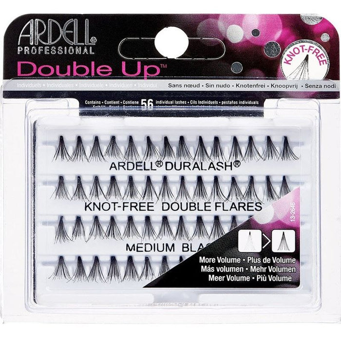 Ardell Double Individual Faux Eyelashes Cluster False Knot Free Flares Lashes