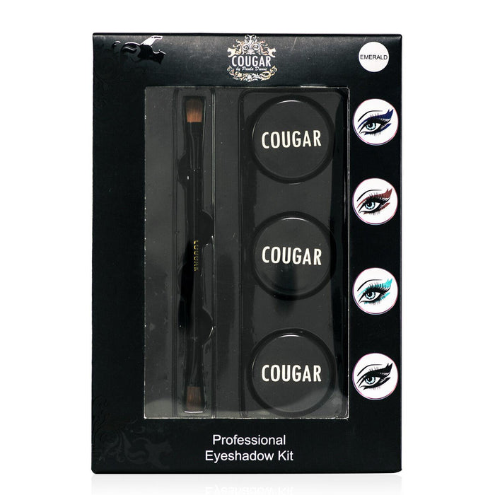 Cougar Eyeshadow & Brush Trio 4 Pc Brow Kit Mineral Makeup **SALE**