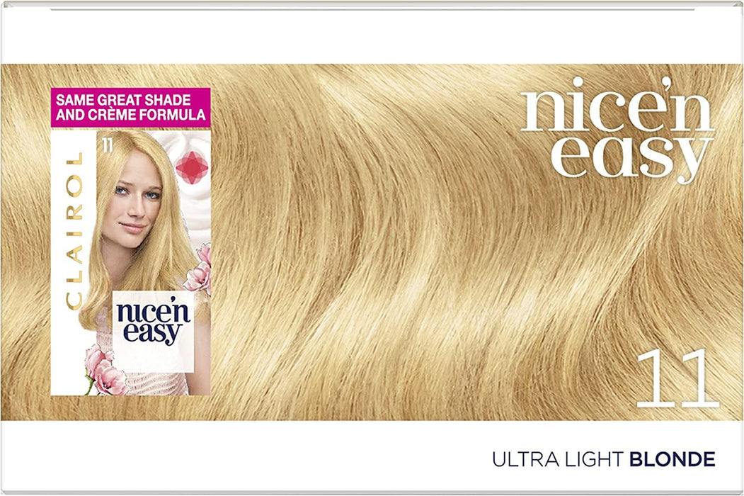 Clairol Nice n Easy Permanent Hair Dye Ultra Light Blonde 11