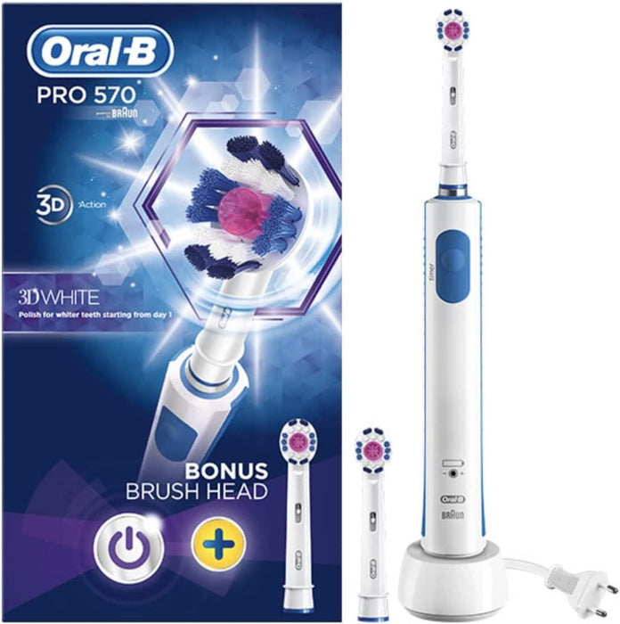 Oral-B Electric Toothbrush Cross Action Pro 570 3D White