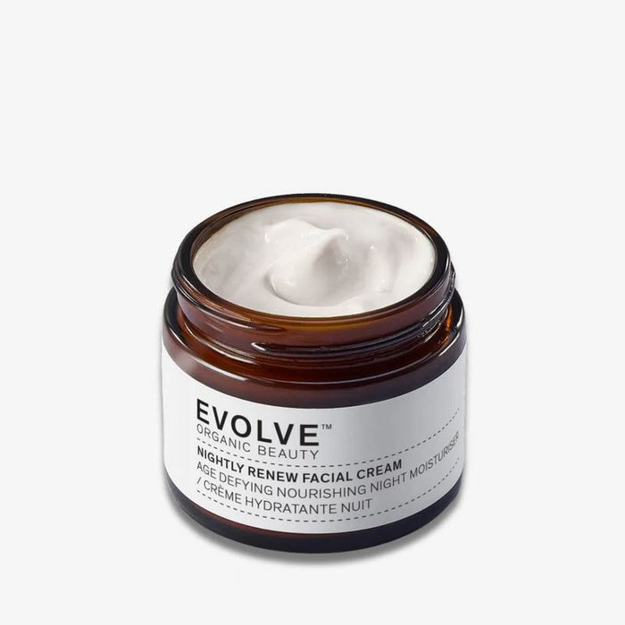 Evolve Organic Beauty Nightly Renew Facial Cream Anti Aging Moisturiser 60ml