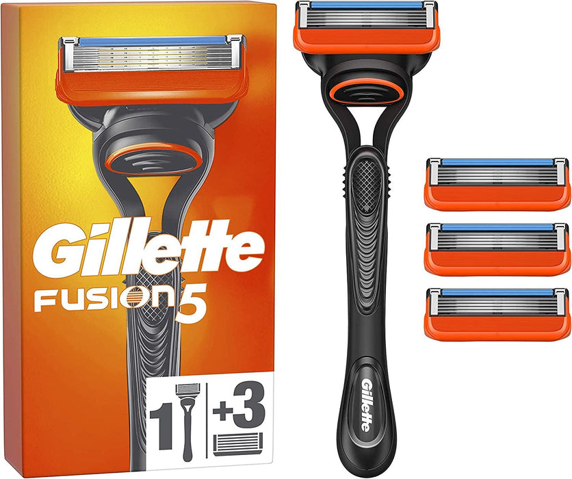 Gillette Fusion5 Mens Razor 3 Blades Precision Trimmer & 5 Anti-Friction Blades
