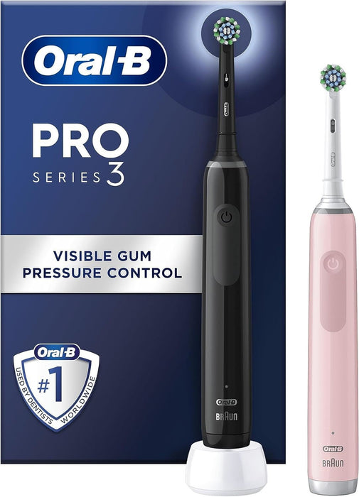 Oral B Pro 3 3900 Duo Electric Toothbrushes Set Visible Pressure Sensor