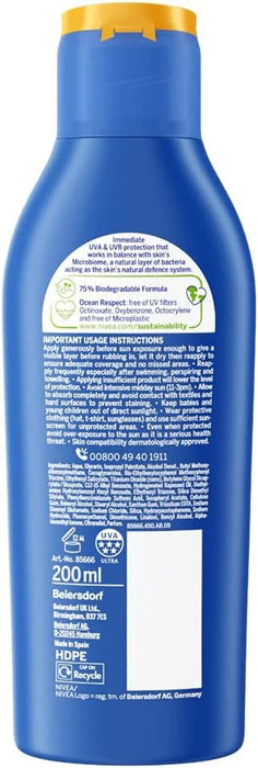 NIVEA Sun Protect and Moisture Moisturising Sun Lotion SPF 50+ Very High 200ml